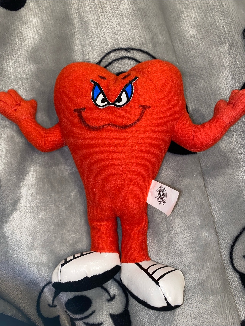 Warner Bros. Red Heart Character Plush monster with Blue Eyes